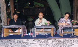 Speakers and moderator of the Discussion about Art and Culture Construction, held at the Affandi Museum.