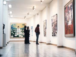 Some of the art works at the exhibition the Affandi Museum